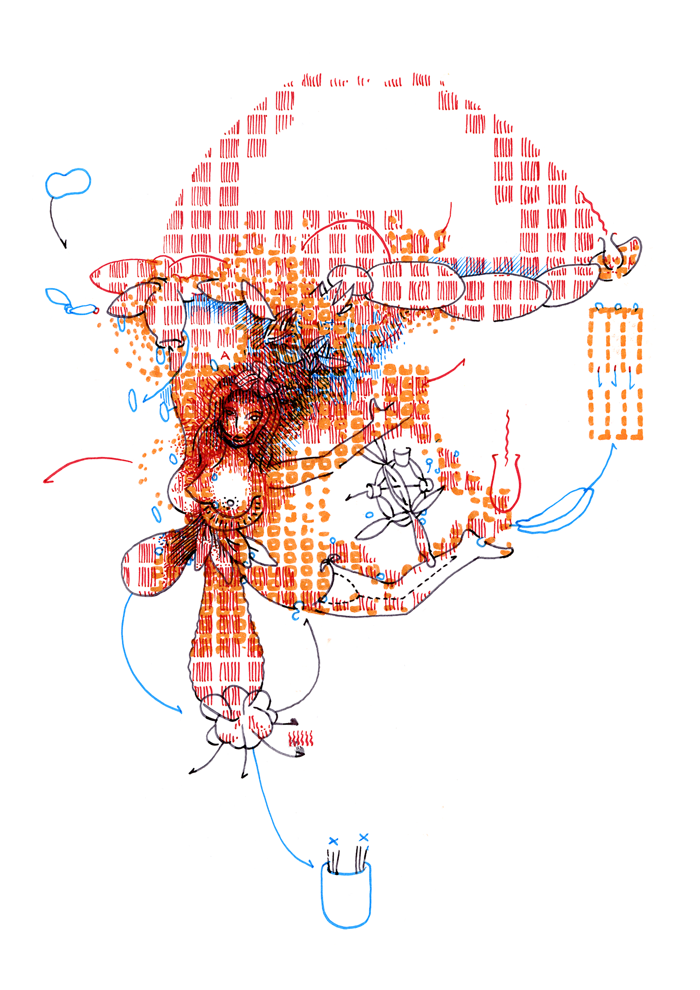 Hannes Kater: Tageszeichnung (Zeichnung/drawing) vom 11.12.2014 (1414 x 2000 Pixel)