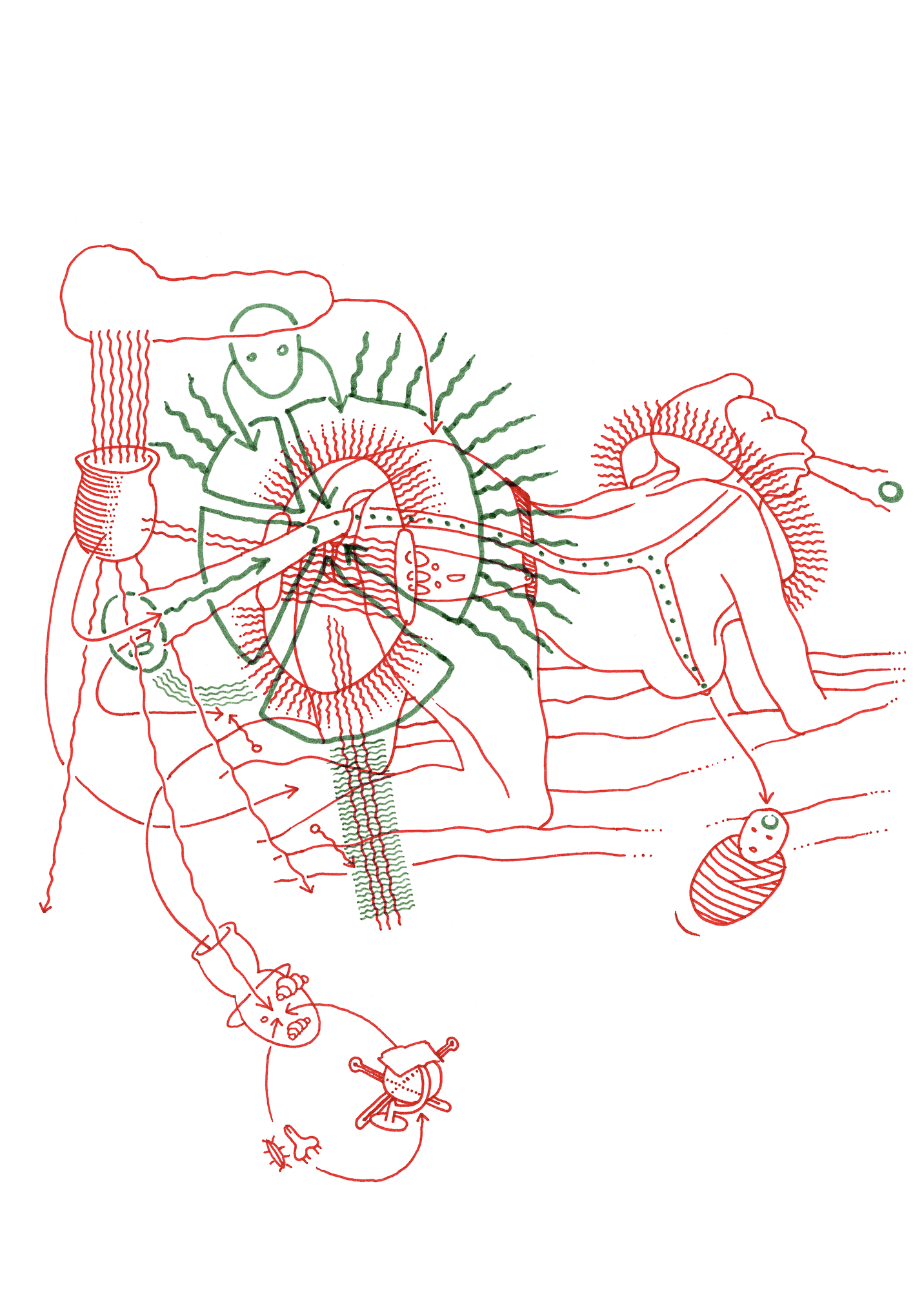 Hannes Kater: Zeichnung aus dem Jahr 1997, Filzstift auf A4 Papier