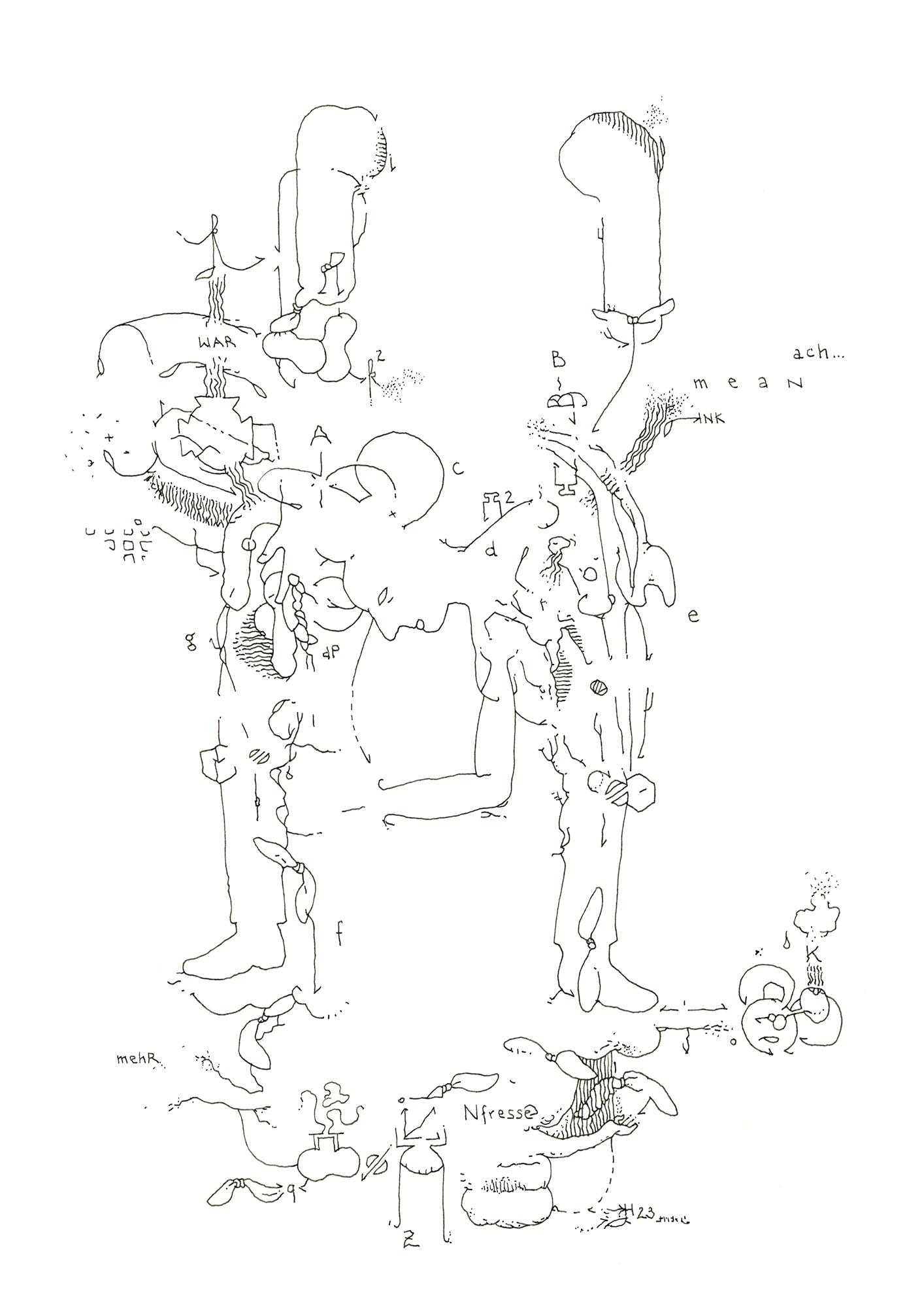 Hannes Kater: Tageszeichnung (Zeichnung/drawing) vom 30.03.2023 (1414 x 2000 Pixel)