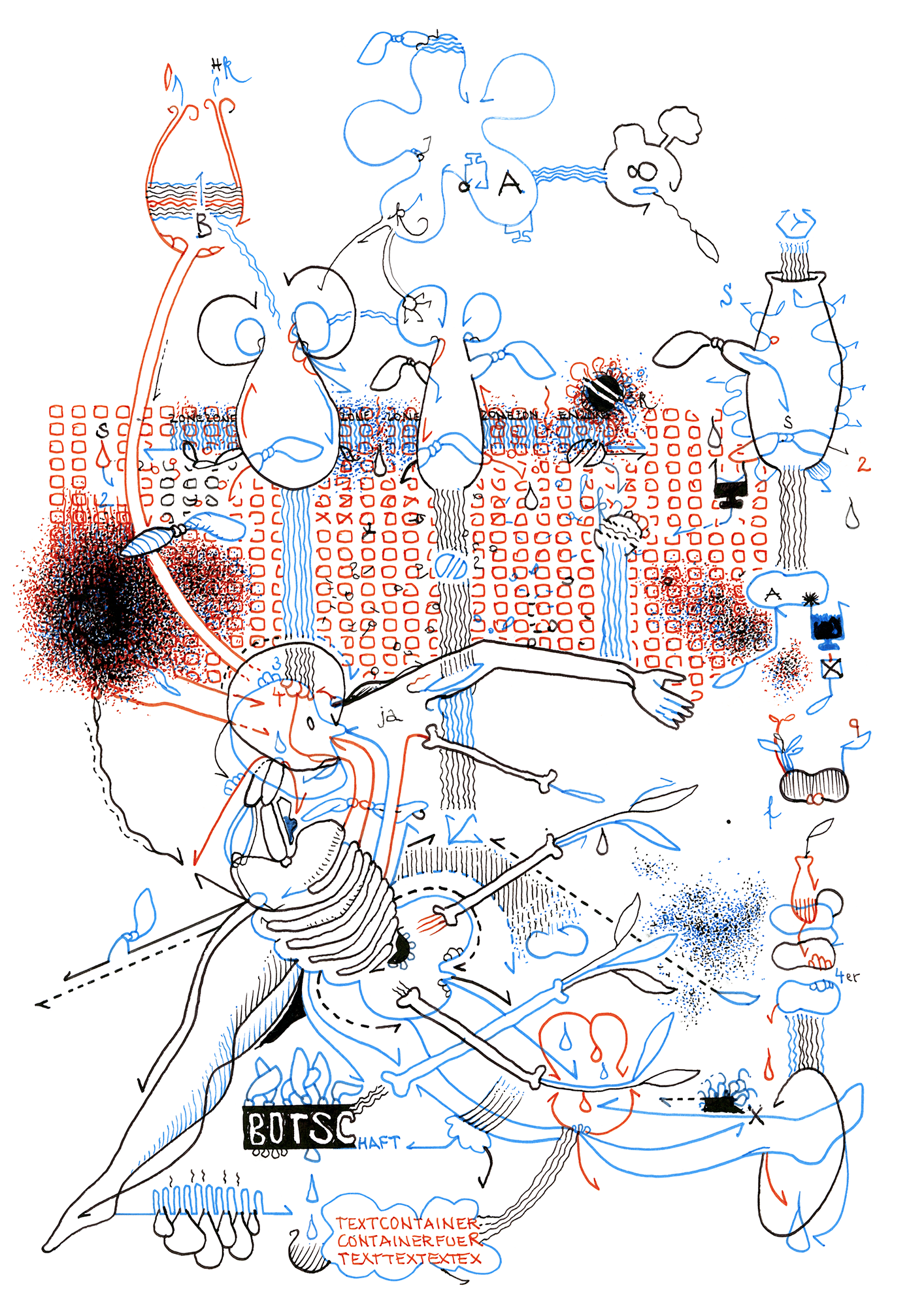 Hannes Kater: Tageszeichnung (Zeichnung/drawing) vom 31.01.2024 (1414 x 2000 Pixel)