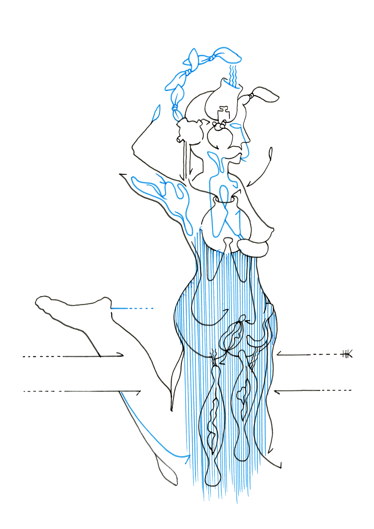 Hannes Kater –Tageszeichnung (Zeichnung/drawing) vom 26.02.2025 (1414 x 2000 Pixel)