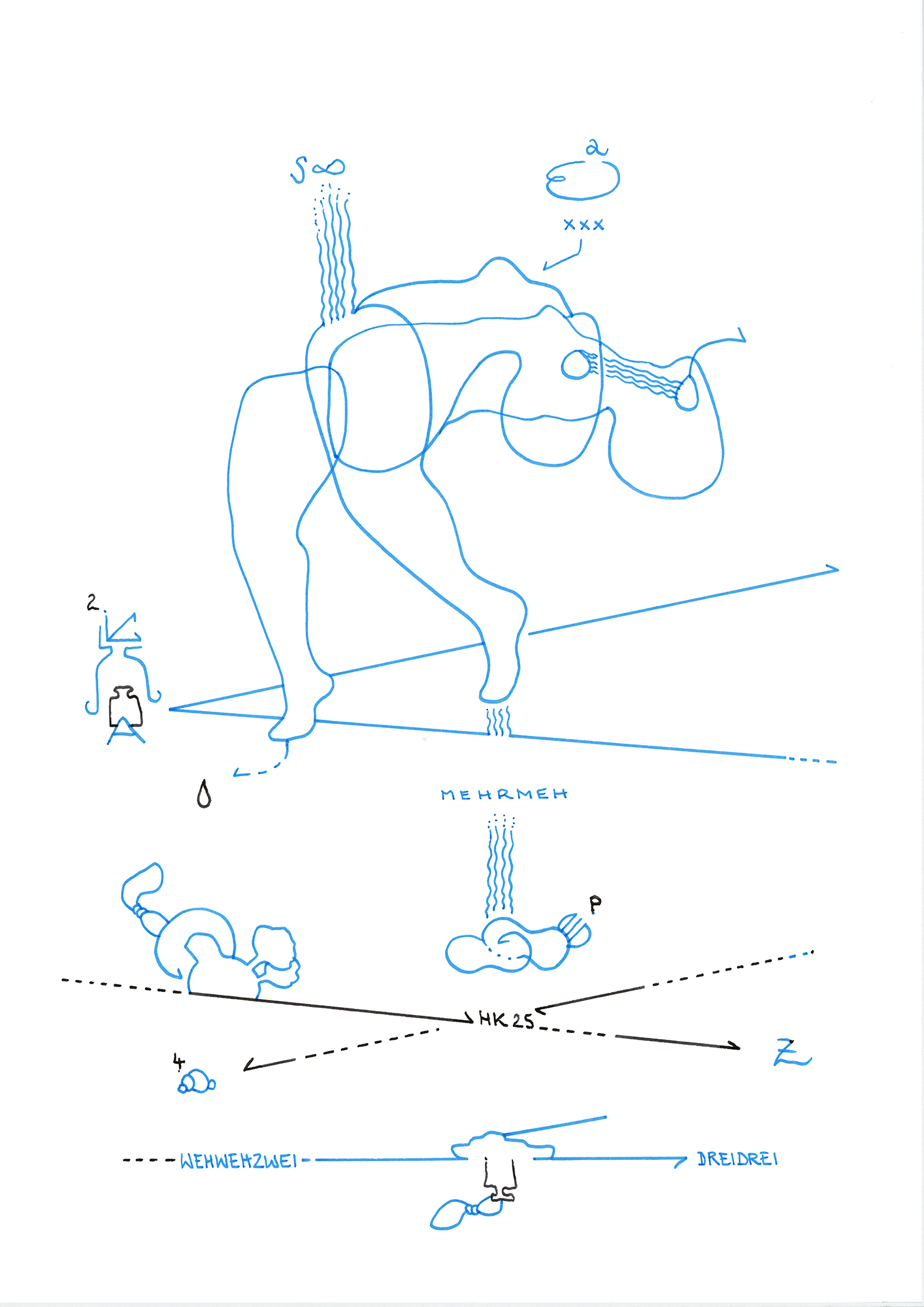 Hannes Kater –Tageszeichnung (Zeichnung/drawing) vom 09.04.2025 (1414 x 2000 Pixel)