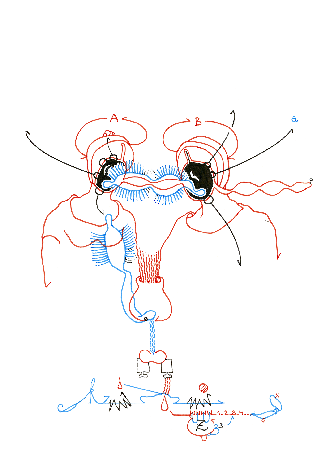 Hannes Kater –Tageszeichnung (Zeichnung/drawing) vom 17.03.2025 (1414 x 2000 Pixel)
