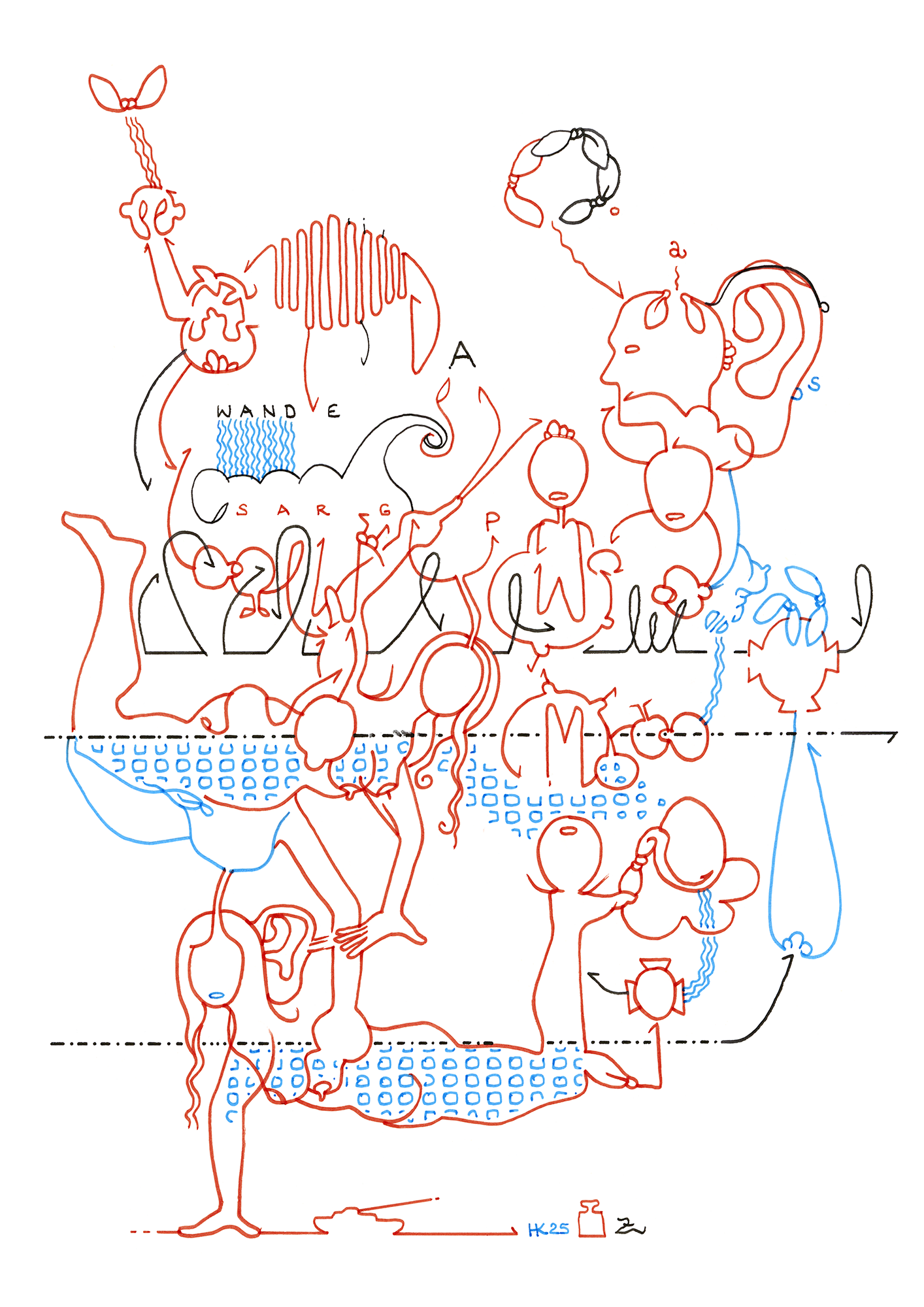Hannes Kater –Tageszeichnung (Zeichnung/drawing) vom 19.03.2025 (1414 x 2000 Pixel)