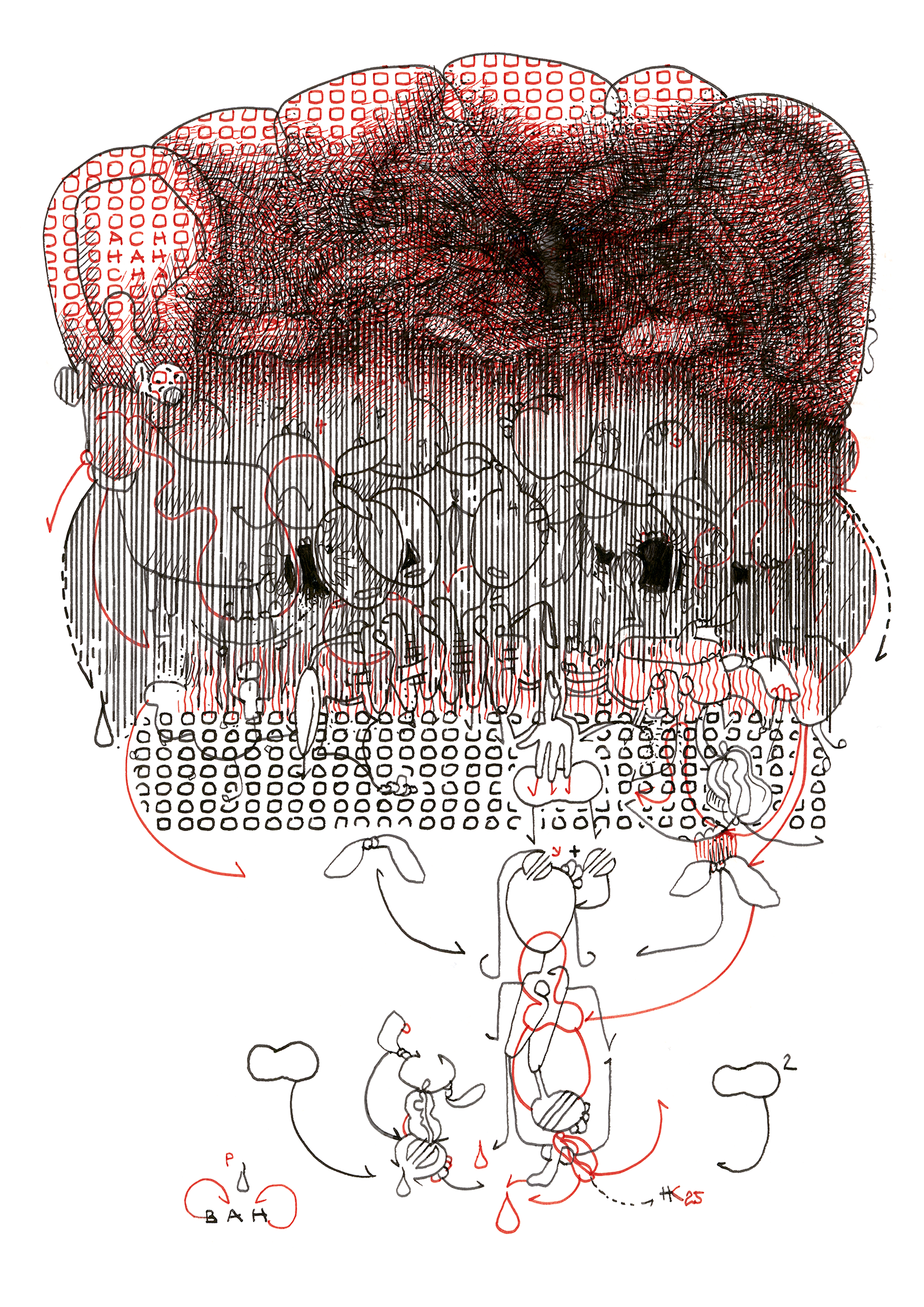 Hannes Kater –Tageszeichnung (Zeichnung/drawing) vom 15.04.2025 (1414 x 2000 Pixel)