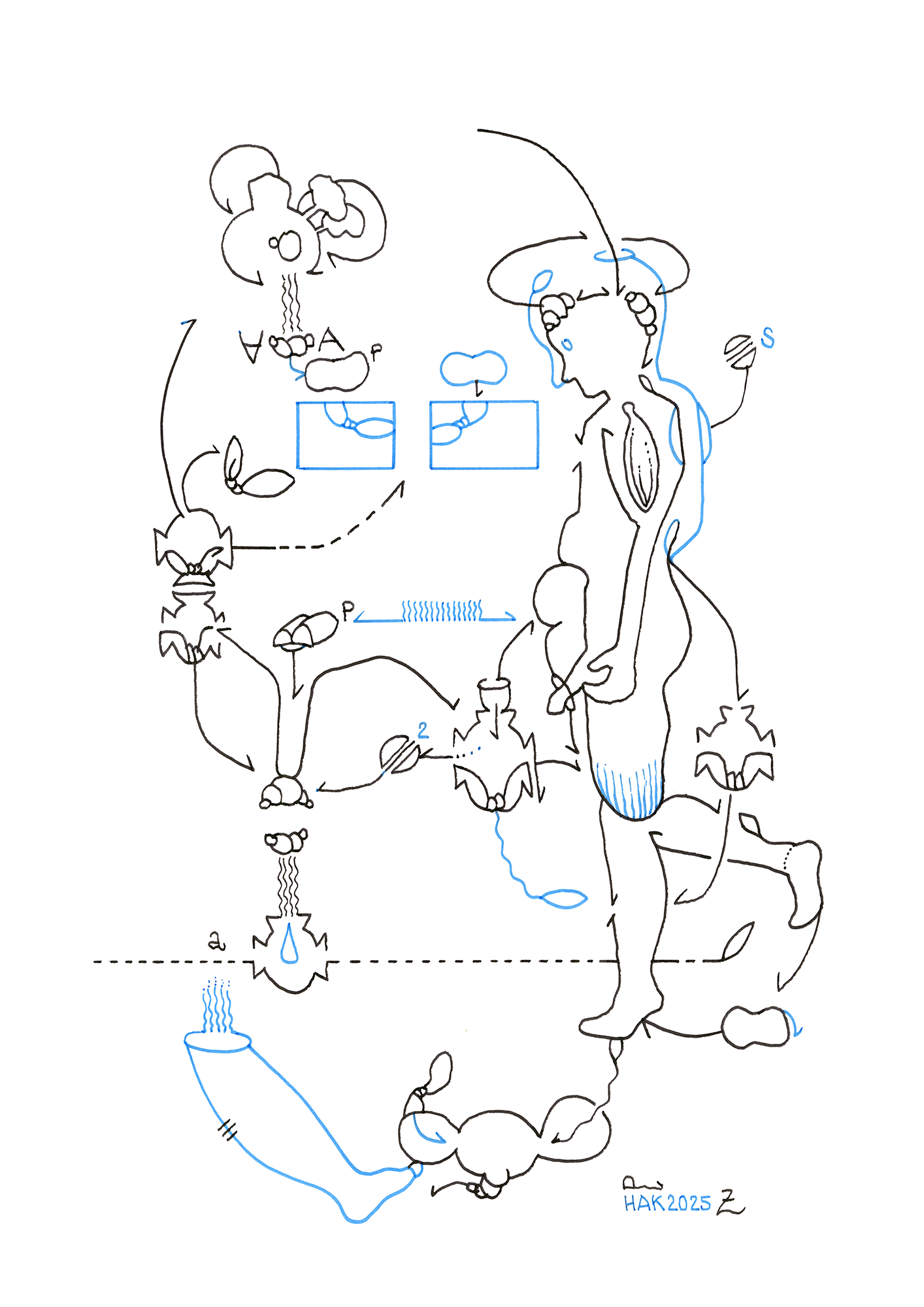 Hannes Kater – Tageszeichnung (Zeichnung/drawing) vom 27.06.2025 (1414 x 2000 Pixel)
