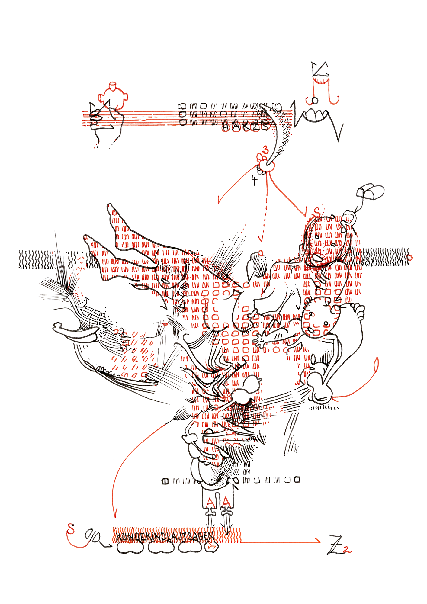 Hannes Kater – Tageszeichnung (Zeichnung/drawing) vom 11.07.2025 (1414 x 2000 Pixel)