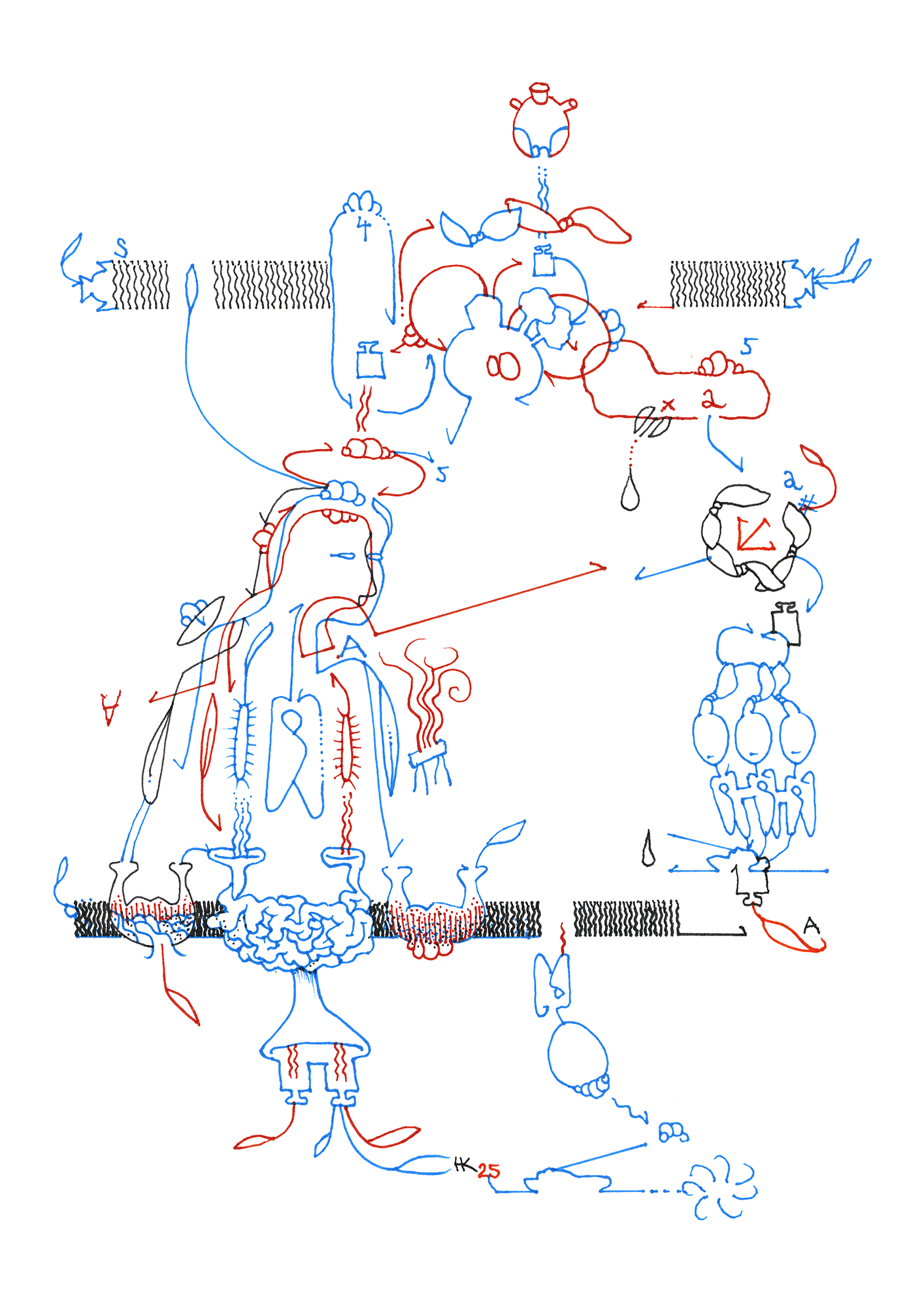 Hannes Kater  Tageszeichnung (Zeichnung/drawing) vom 20.10.2025 (1414 x 2000 Pixel)