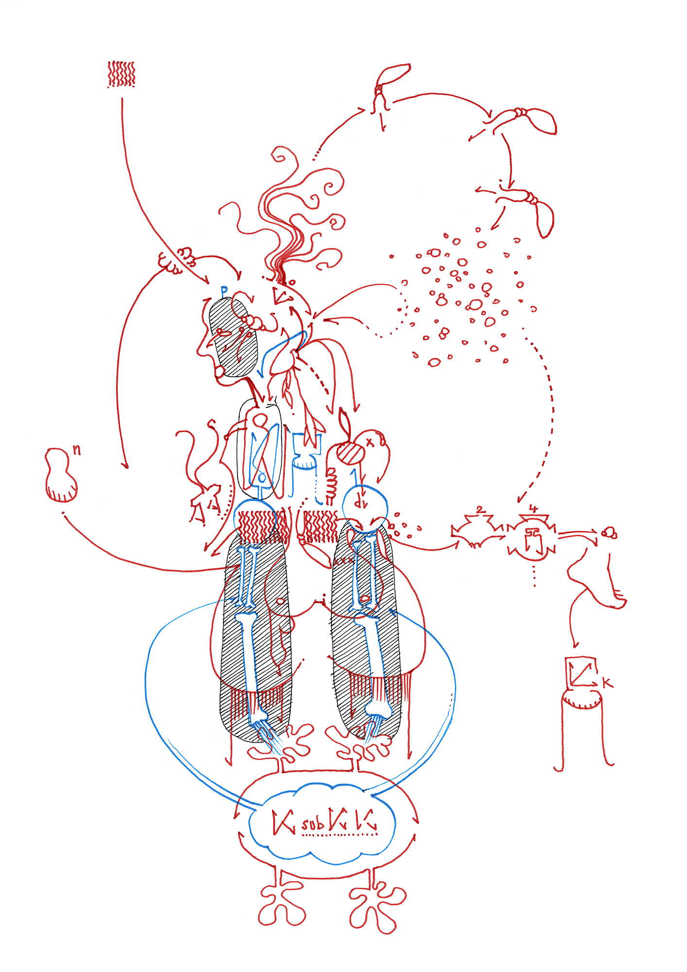 Hannes Kater – Tageszeichnung (Zeichnung/drawing) vom 19.08.2015 (1414 x 2000 Pixel)