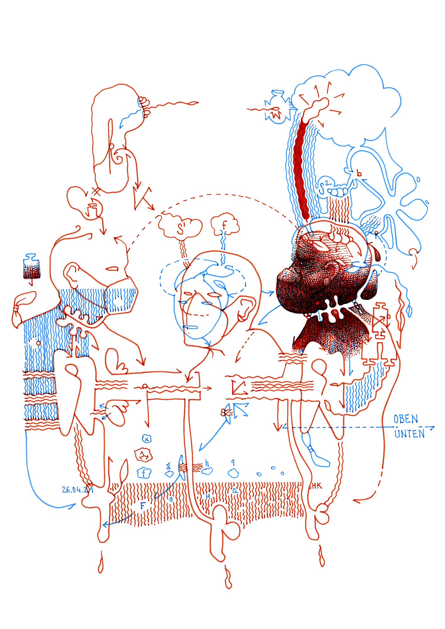 Hannes Kater: Tageszeichnung (Zeichnung/drawing) vom 26.04.2021 (1414 x 2000 Pixel)