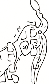 Hannes Kater  Detail einer Zeichnung 2026