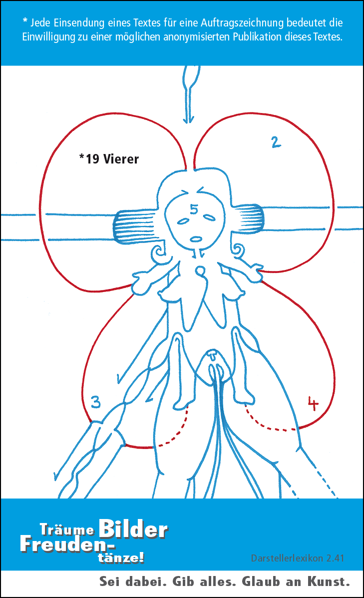 Hannes Kater: Auftragskärtchen *19 Feld, Rückseite, Version von 2010