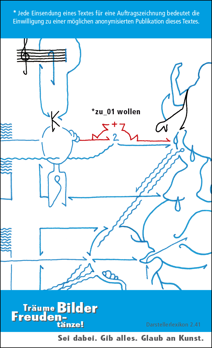 Hannes Kater: Auftragskärtchen *07 Haus-Baum, Rückseite, Version von 2010