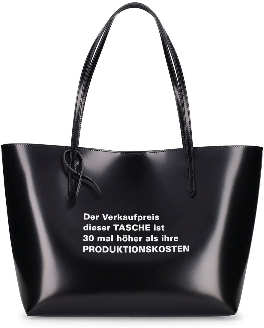 Tasche, die etwas anders gestaltet, recht teuer verkauft wird eine kommentierende Untersuchung von Hannes Kater