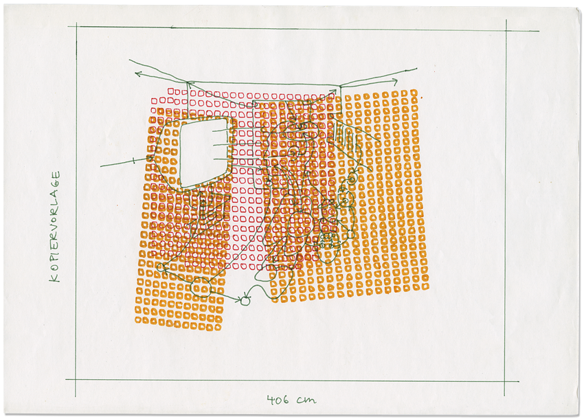 Hannes Kater – Entwurf für Wettbewerb der Paramentenwerkstatt Helmstedt, 1996