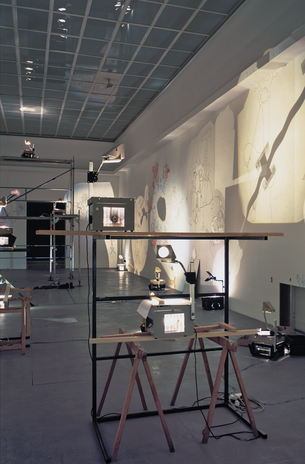Hannes Kater "Der Zeichnungsgenerator" im Kunstverein Hannover 2001: Raum 4